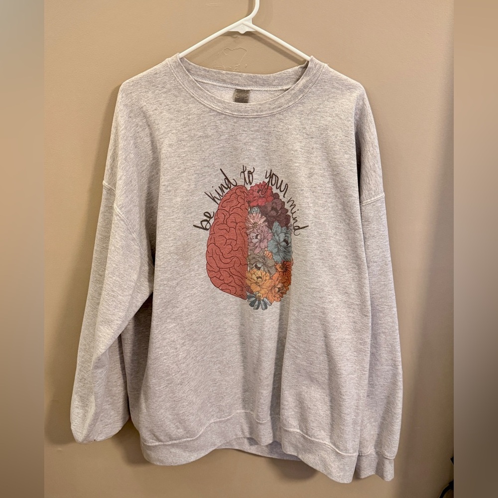 Be Kind to Your Mind - Heather Gray Sweatshirt
